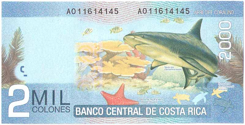 billete 2 mil colones costa rica